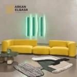 كنب مقعدين بتصميم حديث