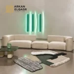 كنب مقعدين بتصميم حديث