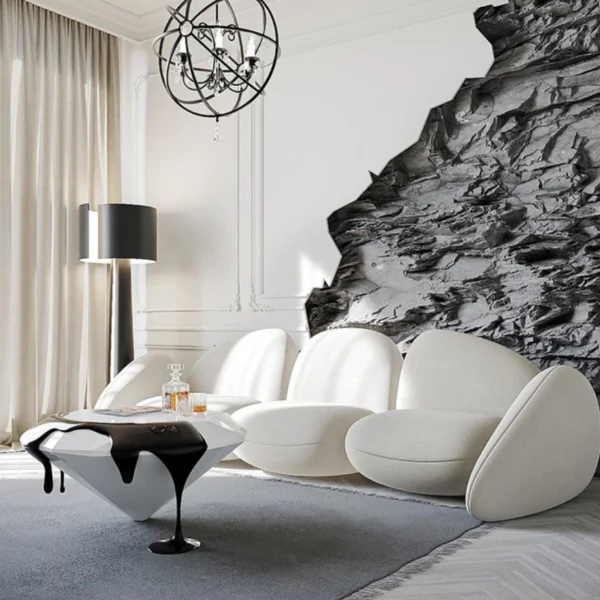 كنب مودرن بتصميم مقطع