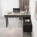 مكتب مع خزينة جانبية بتصميم معاصر