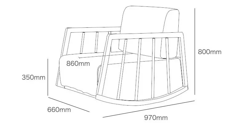 كرسي هزاز خشب حديث