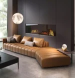 ⁦كنب زاوية جلد ايطالي راقي⁩ - الصورة ⁦4⁩