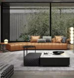 ⁦كنب زاوية جلد ايطالي راقي⁩ - الصورة ⁦2⁩