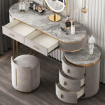 ⁦تسريحة غرفة نوم مع مرأة وكرسي مودرن⁩ - الصورة ⁦4⁩