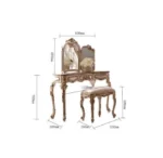 ⁦غرفة نوم كاملة بطابع ملكي فاخر – تشمل سرير وتسريحة وكومودينات – تصميم مميز وتشطيب راقٍ⁩ - الصورة ⁦10⁩