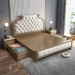 ⁦سرير مودرن بتصميم فاخر مع 2 كمودينة⁩ - الصورة ⁦3⁩