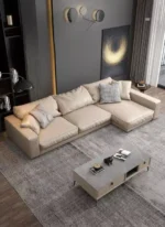 ⁦كنب زاوية جلد مميزة بتصميم فاخر⁩ - الصورة ⁦4⁩