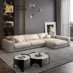 كنب زاوية جلد مميزة بتصميم فاخر