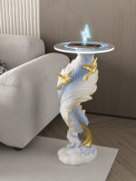 ⁦طاولة خدمة مزودة بشاحن وتصميم كلاسيكي⁩ - الصورة ⁦4⁩