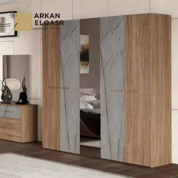 خزانة ملابس 5 أبواب ومرآة من فيرو