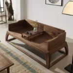 ⁦كنب خشب ثنائي بتصميم حديث⁩ - الصورة ⁦4⁩