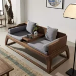 ⁦كنب خشب ثنائي بتصميم حديث⁩ - الصورة ⁦5⁩