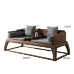 ⁦كنب خشب ثنائي بتصميم حديث⁩ - الصورة ⁦9⁩