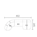 ⁦كنب زاوية صوف بتصميم راقي مميز⁩ - الصورة ⁦4⁩