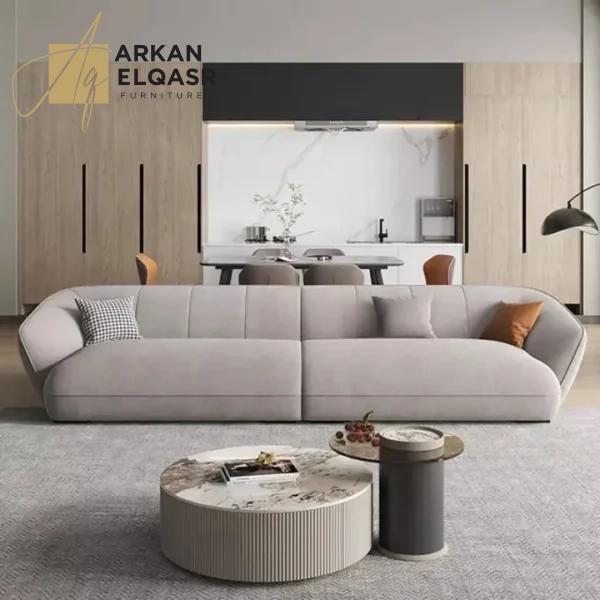 كنب صاله مع ظهر منحني مريح وفخم