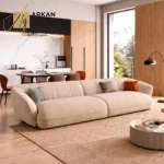 كنب صاله مع ظهر منحني مريح وفخم