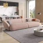 كنب صاله مع ظهر منحني مريح وفخم