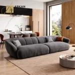 كنب صاله مع ظهر منحني مريح وفخم