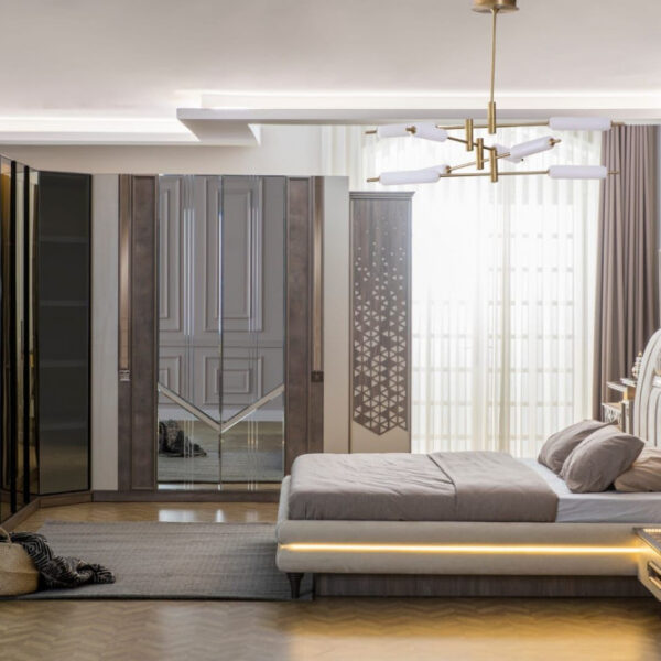 طقم غرفة النوم الفاخرة بتصميم متين وألوان متنوعة