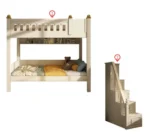 ⁦سرير أطفال دورين بتصميم شيك – هيكل خشبي متين وسلال تخزين – سلم جانبي آمن – ألوان متعددة⁩ - الصورة ⁦8⁩