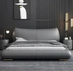 سرير جلد بتصميم مميز فاخر