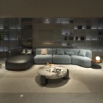 كنب مميزة مع طاولة خدمة جانبية 