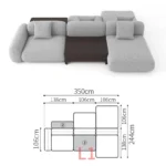 ⁦كنب مودرن فاخر بتصميم أنيق ومميز⁩ - الصورة ⁦7⁩