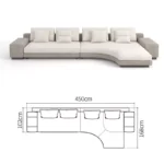 ⁦كنب زاوية بضلع منحني بتصميم اوروبي⁩ - الصورة ⁦8⁩