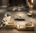 كنب زاوية مودرن  مميزة بتصميم فاخر وانيق