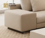 كنب زاوية بضلع منحني بتصميم اوروبي