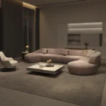 ⁦كنب زاوية دائري بتصميم مميز وحديث⁩ - الصورة ⁦4⁩