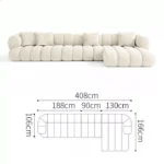 ⁦كنب زاوية مريح بتصميم مميز و فاخر⁩ - الصورة ⁦16⁩