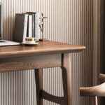 ⁦مكتب خشبي فاخر مع تصميم جانبي مودرن⁩ - الصورة ⁦3⁩