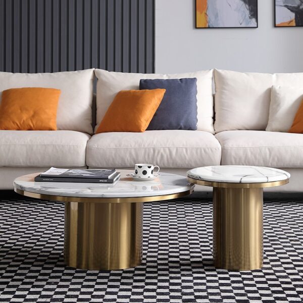 طاولة قهوة مزدودجة فخمة