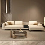 ⁦كنب زاوية مودرن من جلد عالي الجودة⁩ - الصورة ⁦3⁩