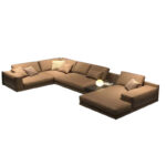 ⁦كنب زاوية مودرن من جلد عالي الجودة⁩ - الصورة ⁦4⁩