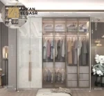 خزانة ملابس فاخرة بتصميم راقي