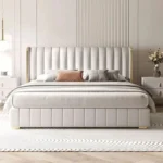 سرير نوم فاخر من جلد عالي الجودة