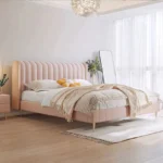 سرير نوم فاخر من جلد عالي الجودة