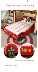 ⁦سرير أطفال بتصميم سيارة رياضية – هيكل بلاستيكي متين – ألوان زاهية – آمن وممتع – ضمان سنتين⁩ - الصورة ⁦7⁩