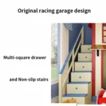 ⁦سرير أطفال بتصميم سيارة رياضية – هيكل بلاستيكي متين – ألوان زاهية – آمن وممتع – ضمان سنتين⁩ - الصورة ⁦12⁩