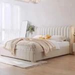 سرير نوم فاخر من جلد عالي الجودة