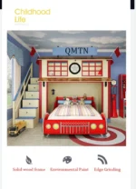 ⁦سرير أطفال بتصميم سيارة رياضية – هيكل بلاستيكي متين – ألوان زاهية – آمن وممتع – ضمان سنتين⁩ - الصورة ⁦10⁩