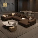 كنب زاوية مودرن من جلد عالي الجودة