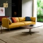 كنب جلد موردن بتصميم أنيق