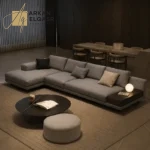 كنب زاوية مودرن من جلد عالي الجودة