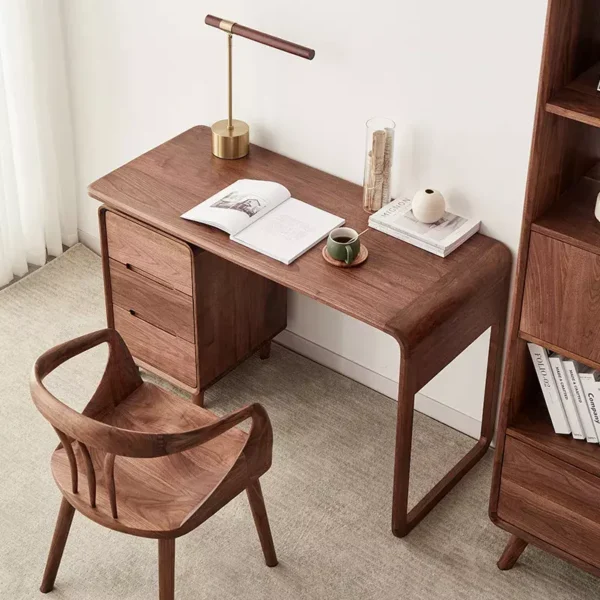 مكتب مودرن خشبي مع كرسي 