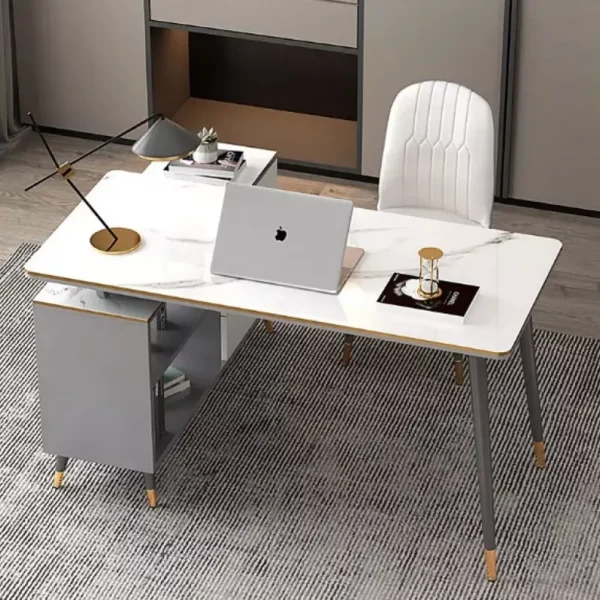 مكتب زاوية مزود بوحدة ادراج متعددة