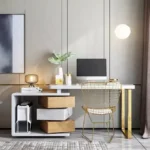 مكتب بتصميم ادراج جانبيه مكعبة