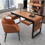 مكتب فخم مغطي بالجلد الايطالي